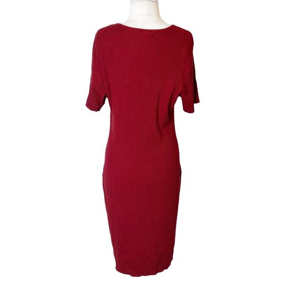 Torrid midi rib knit snap front dress red sz 3X - Picture 6 of 6